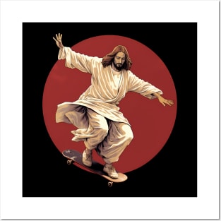 skater jesus Posters and Art